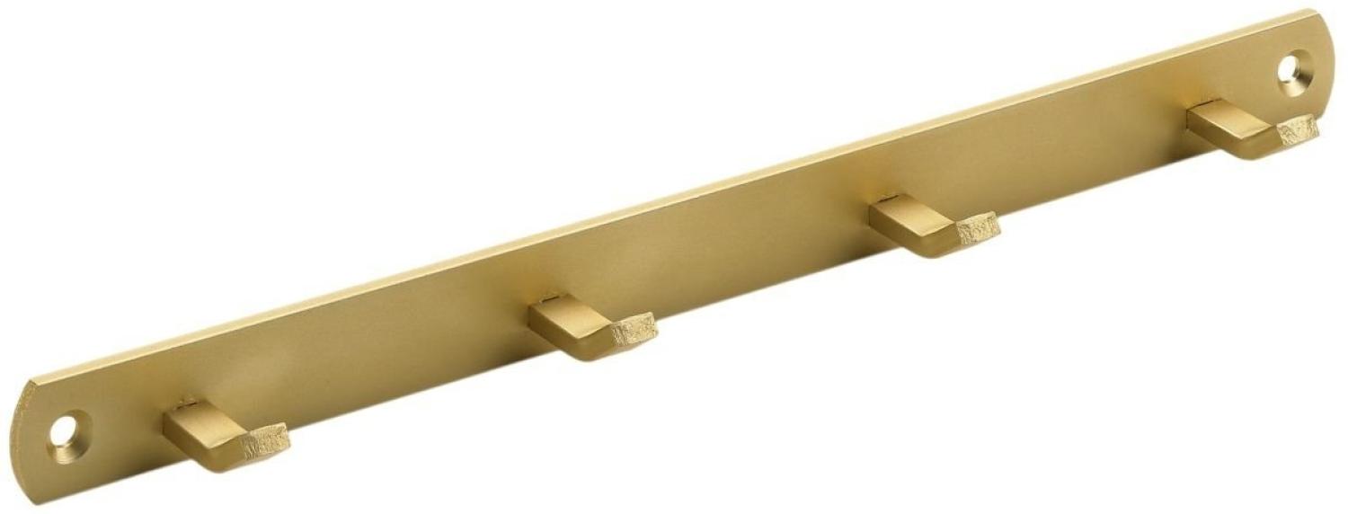 Hettich Garderobenleiste 4 Haken 27,0 x 2,0 x 3,0 cm gold Bild 1