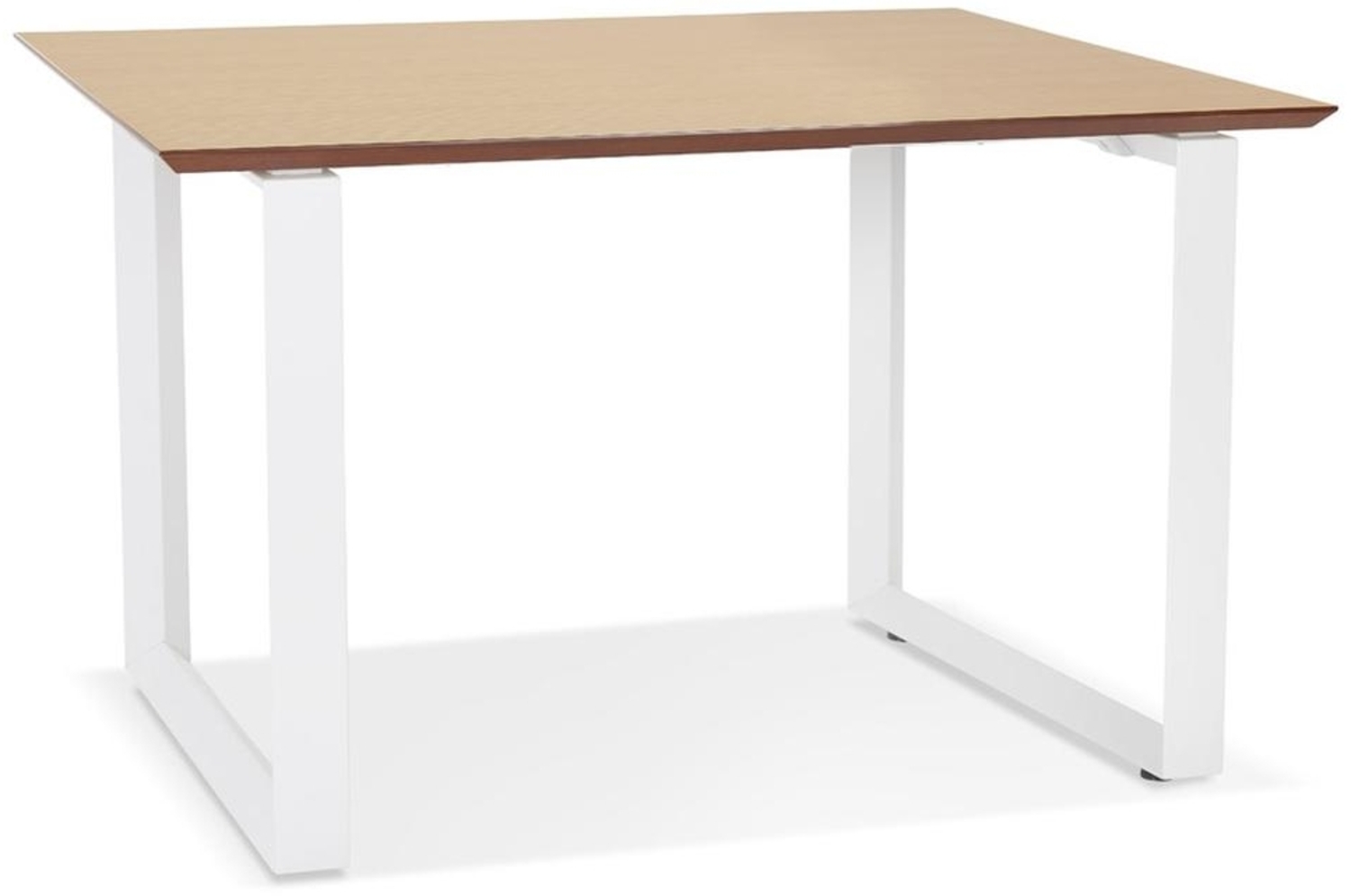 Kadima Design Computertisch | 130x70 cm | Kompakt Platzsparend Modern | Beige-Weiß | Holzdekor Arbeitstisch Bild 1