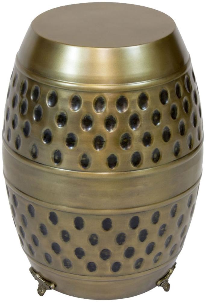 Beistelltisch, Eisen gehämmert, gold H 45 cm Bild 1