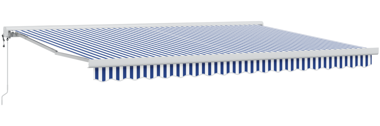 vidaXL Automatische Markise Blau und Weiß 450 x 300 cm 3330848 Bild 1
