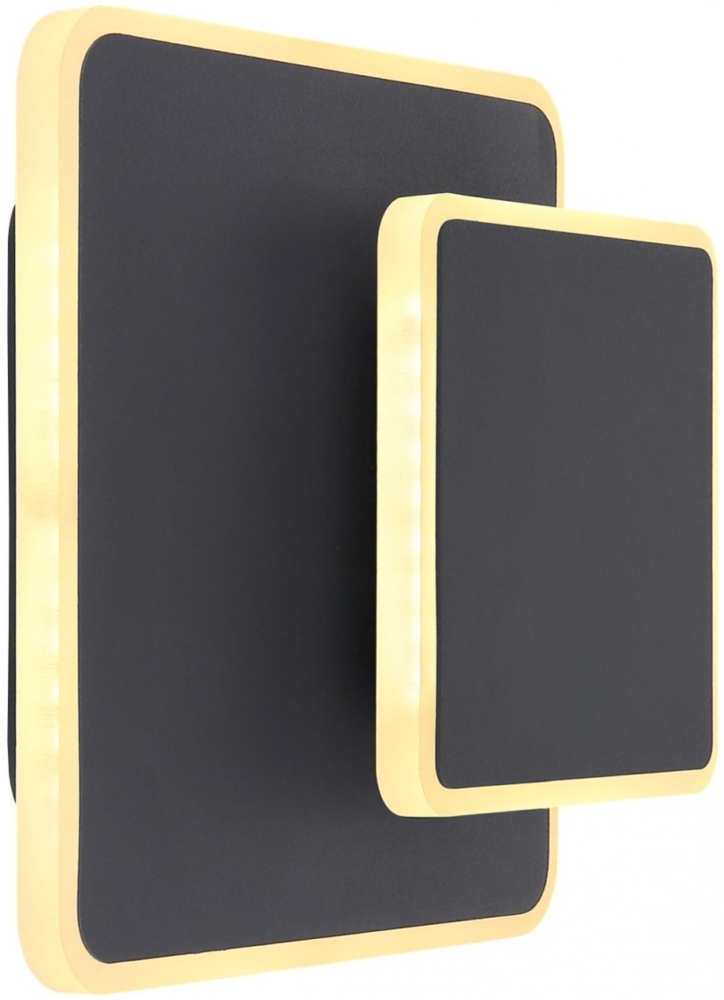 LED Wandleuchte, schwarz graphit, Spot verstellbar H 17 cm Bild 1