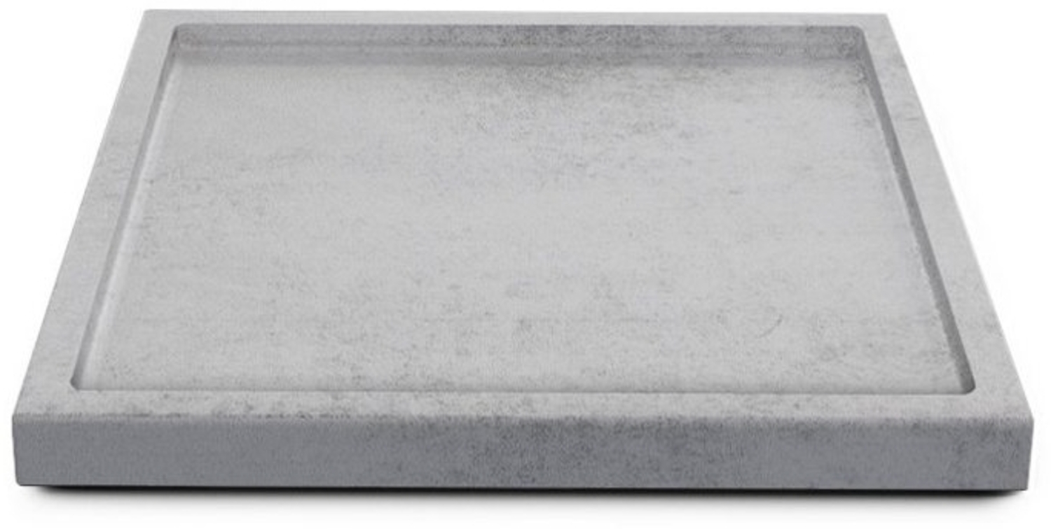 Vladon Dekoschale Maya, moderne Dekorationsschale eckig, Beton Oxid-Optik (20 x 1,8 x 20 cm) Bild 1