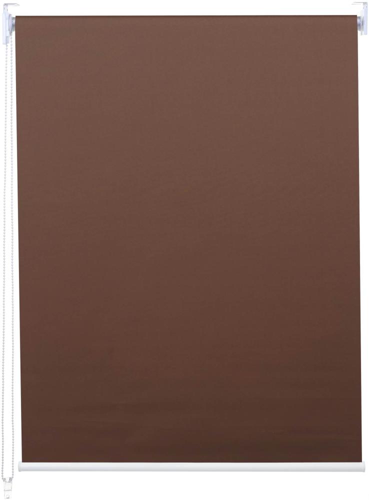 Rollo HWC-D52, Fensterrollo Seitenzugrollo Jalousie, 40x160 cm Sonnenschutz Verdunkelung blickdicht ~ braun Bild 1
