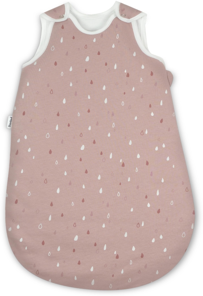 Ehrenkind® Baby Sommerschlafsack Rund | Bio-Baumwolle | Sommer Schlafsack Gr. 74/80 Rose Tropfen | Schlafsack Baby Schlafsack Kinder Bild 1