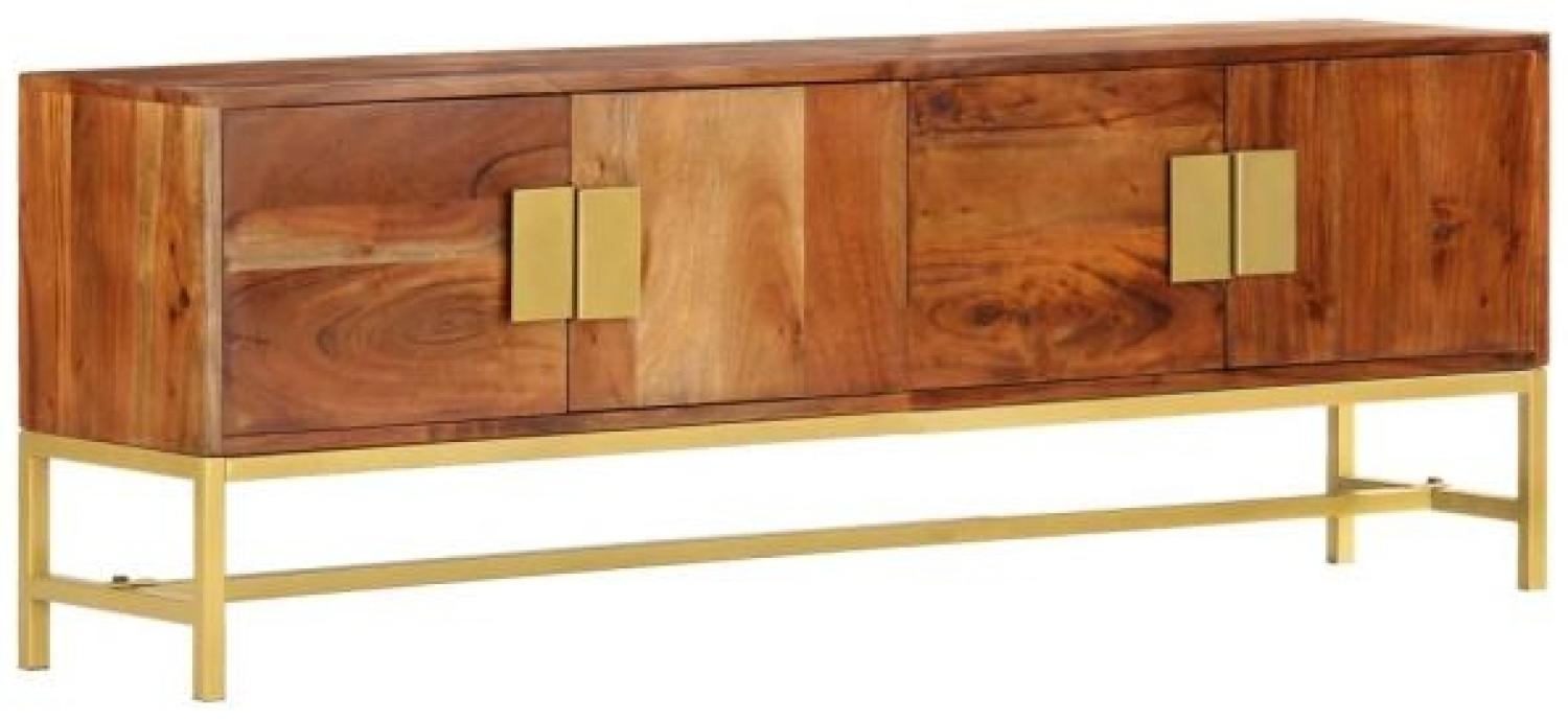 TV-Schrank 140×30×50 cm Massivholz Akazie Bild 1