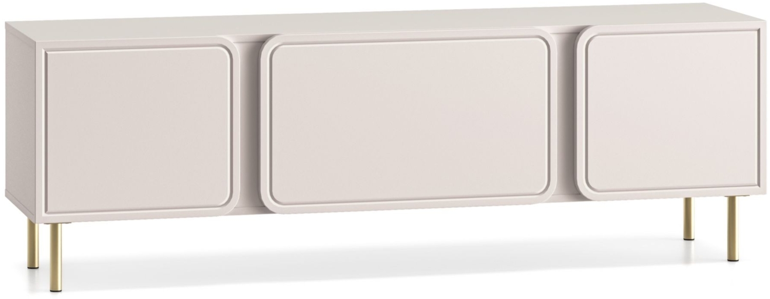 Selsey 'Loppa' TV-Lowboard 2-türig mit Klappe, Kaschmirbeige, 160 cm Bild 1