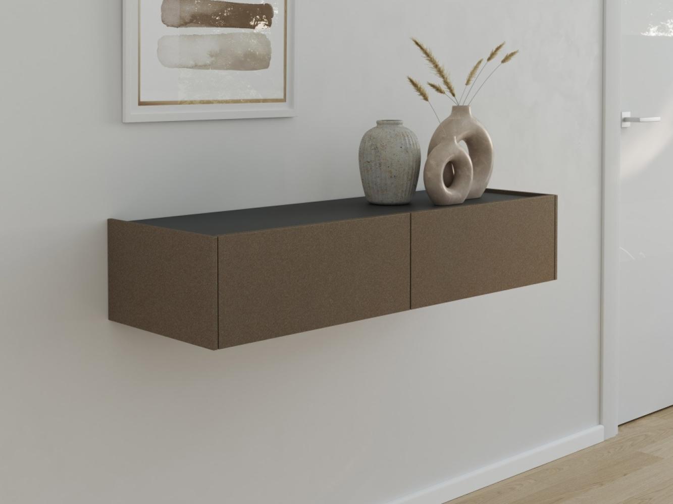 Hängekonsole Sideboard Urban Slimline 2 Push-to-open Einzüge Sand : Sand / Grafit Bild 1