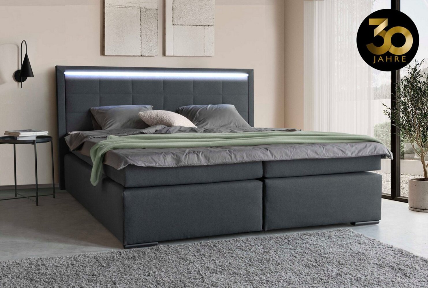 COLLECTION AB Boxspringbett 30 Jahre Jubiläums-Modell Athena, in H2,H3 & H4, inkl. LED-Leiste Bild 1