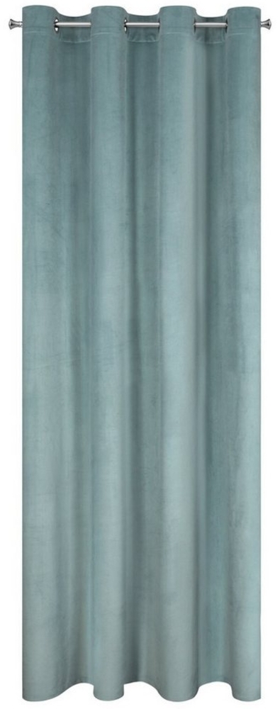 Design91 Vorhang Samtvorhänge Wohnzimmer Schlafzimmer Blickdicht Ösen Velours Velvet, Ösen Bild 1