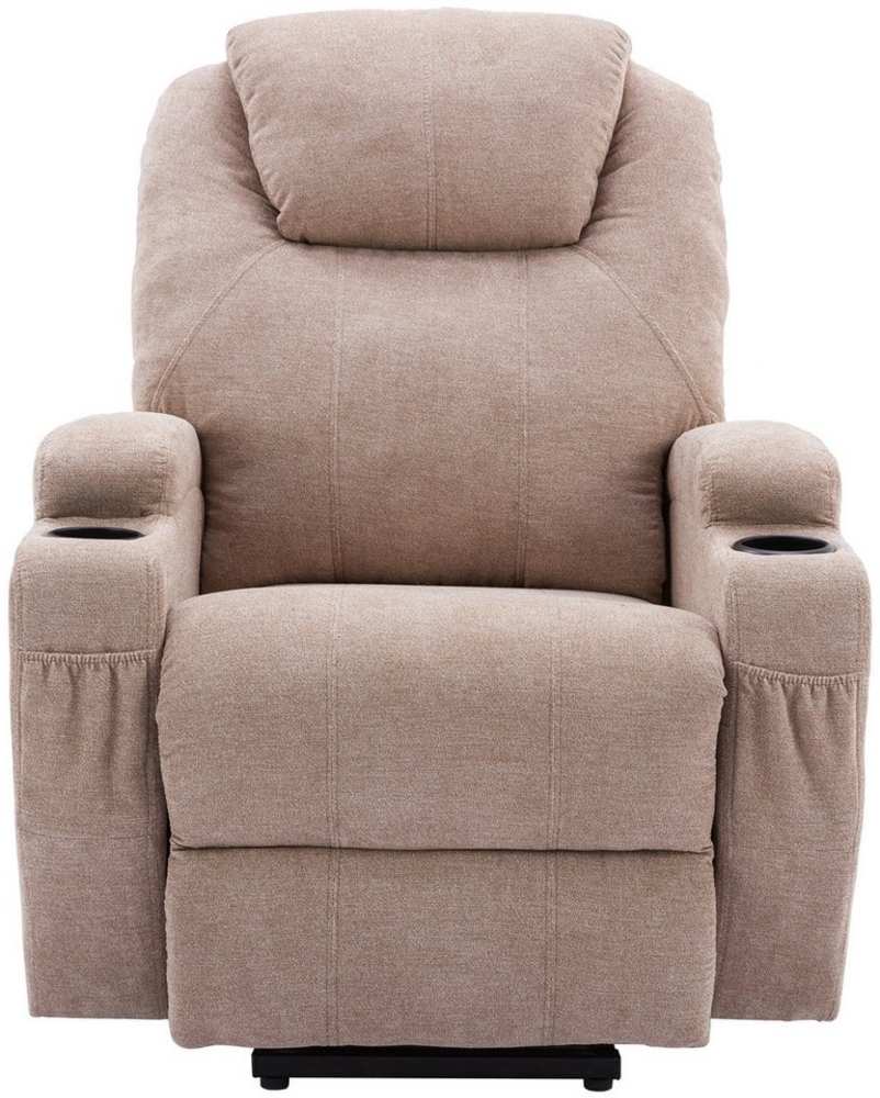 IDEASY Sessel Elektrisch verstellbarer Massagesessel - Liegesofa mit Fernbedienung (2 integrierte Getränkehalter, praktische Seitentaschen), elektrische Verstellung für optimalen Komfort Bild 1