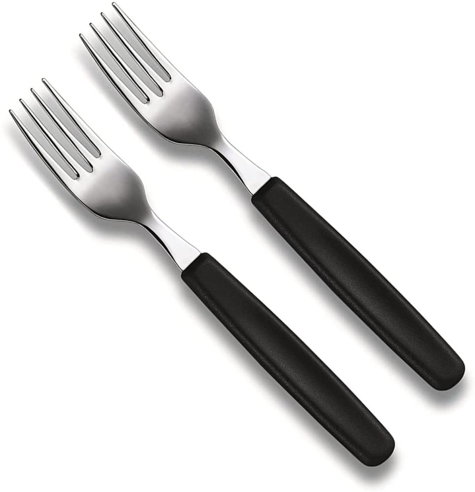 2 Stück Victorinox Tafelgabel Steakgabel Edelstahl (2er Pack, Schwarz) Bild 1