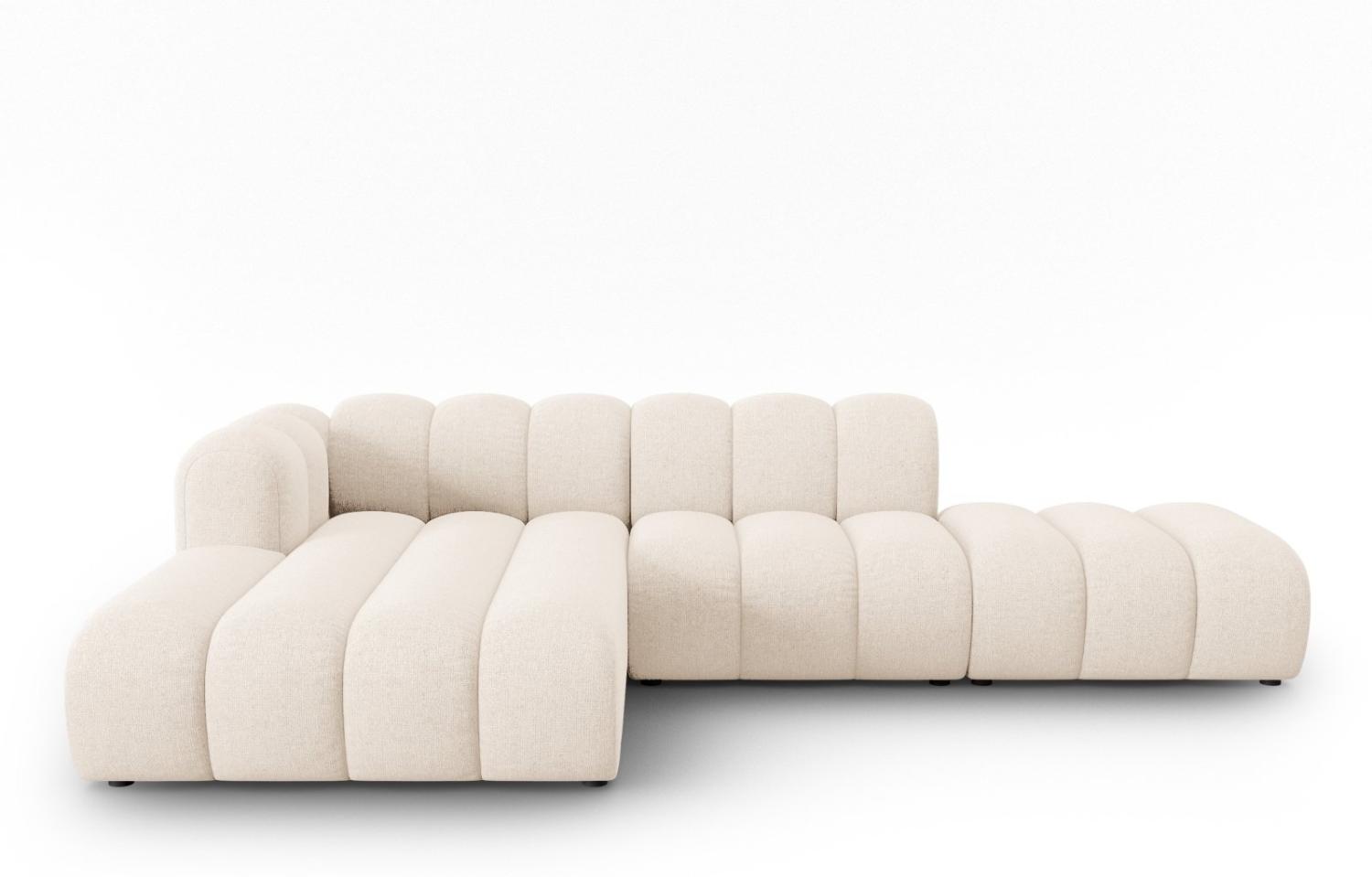 Micadoni Modulares Ecksofa offen Lupine 5-Sitzer Links Chenille Helles Beige Bild 1