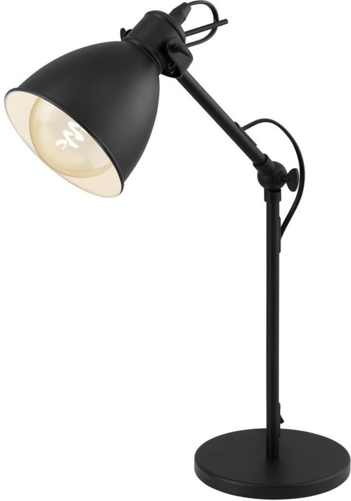 Eglo 49469 Tischleuchte PRIDDY Stahl schwarz, weiß E27 1X40W H:42,5cm mit Kabelschalter Bild 1