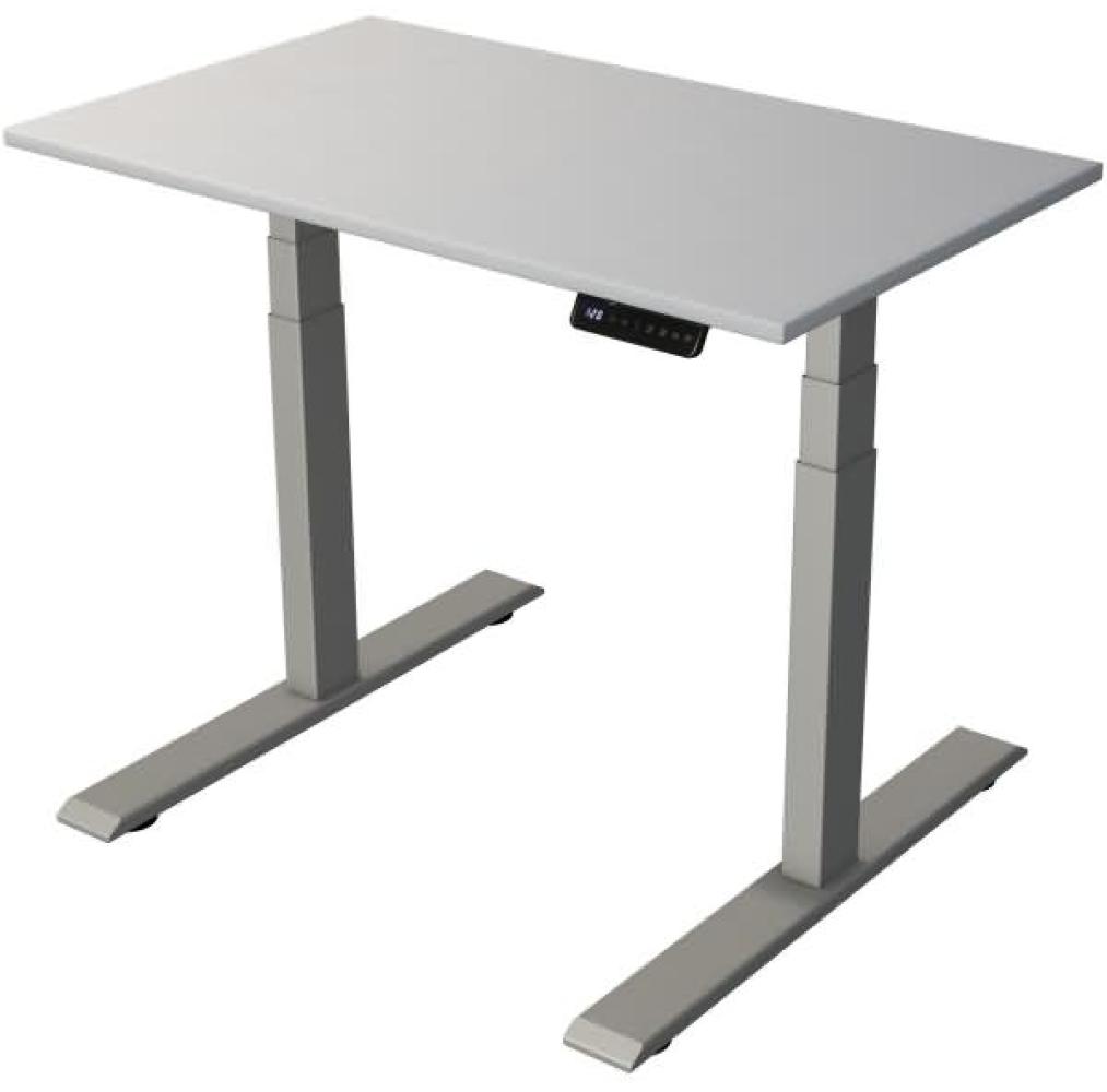 Kerkmann Steh-/Sitztisch Move 2 elektrisch Fuß silber 100x60x63-127cm Bild 1