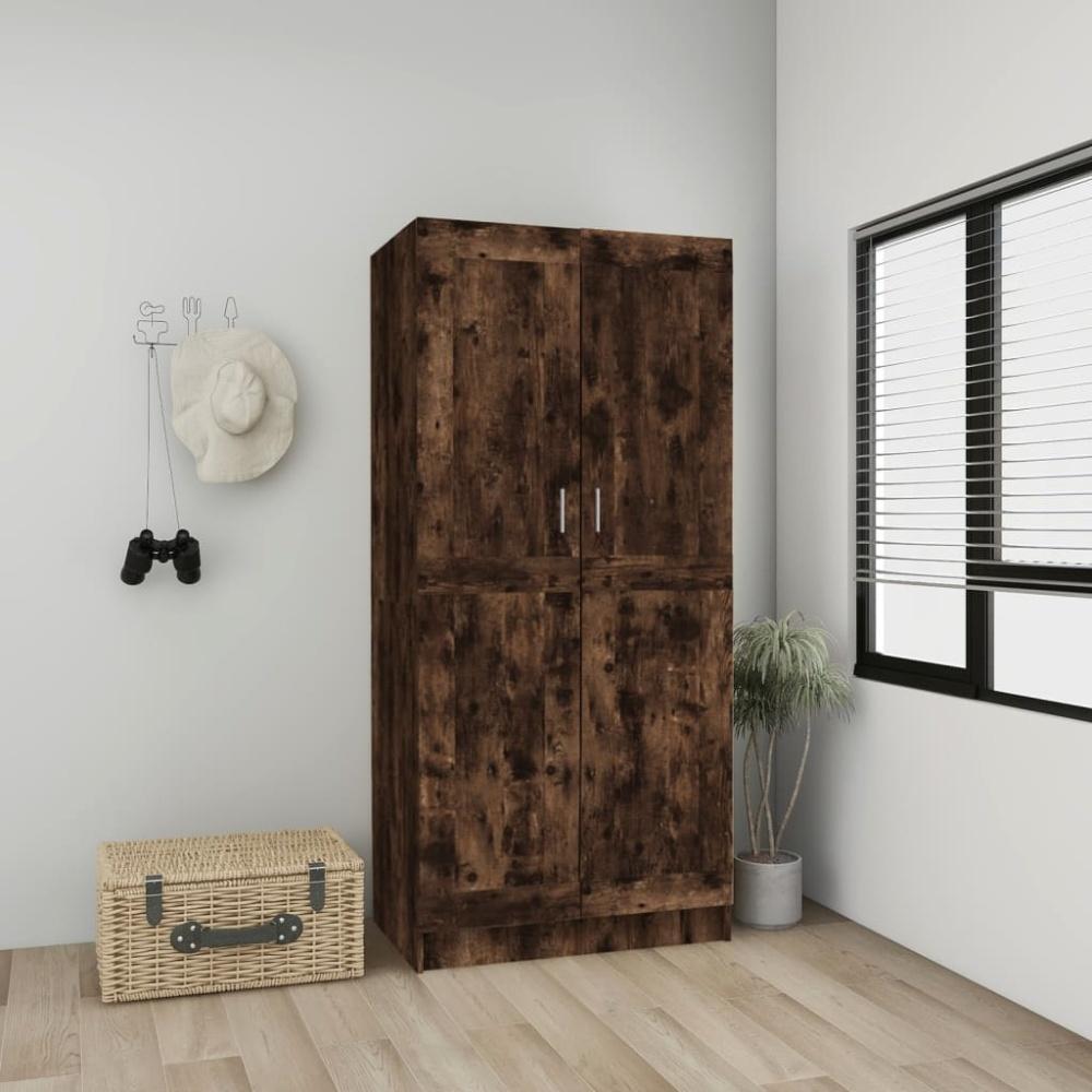 vidaXL Kleiderschrank Räuchereiche 82,5x51,5x180 cm Holzwerkstoff 826638 Bild 1