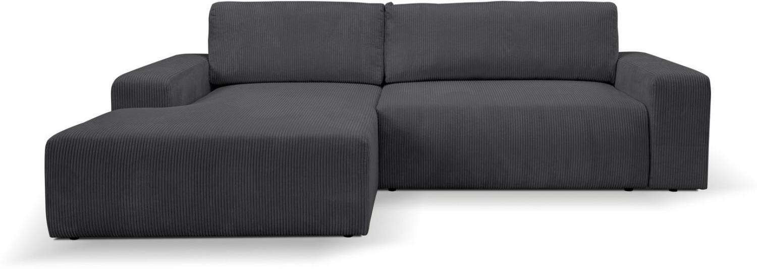 WERK2 Ecksofa Hugo-L L-Form, Design Ecksofa in Cord mit Schlaffunktion & Bettkasten Bild 1