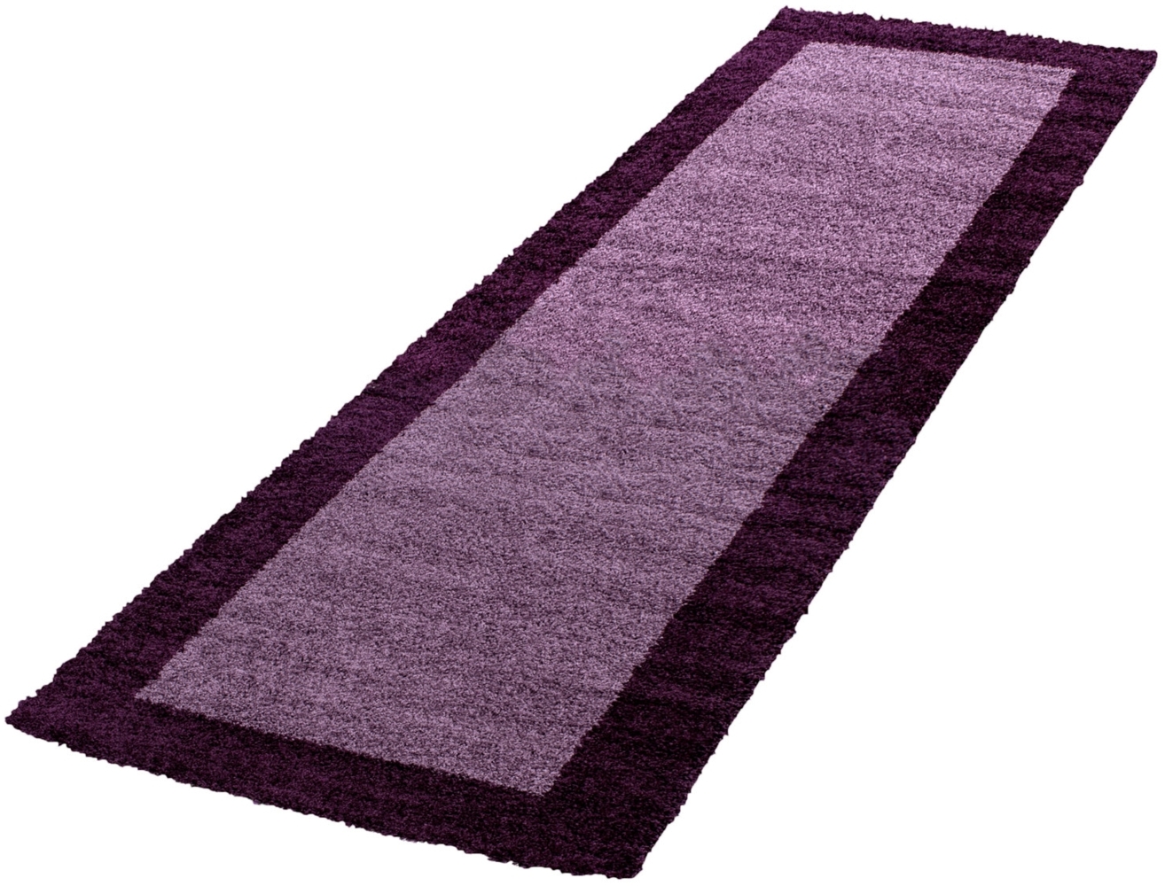 Hochflor Teppich Lux Läufer - 80x250 cm - Violett Bild 1