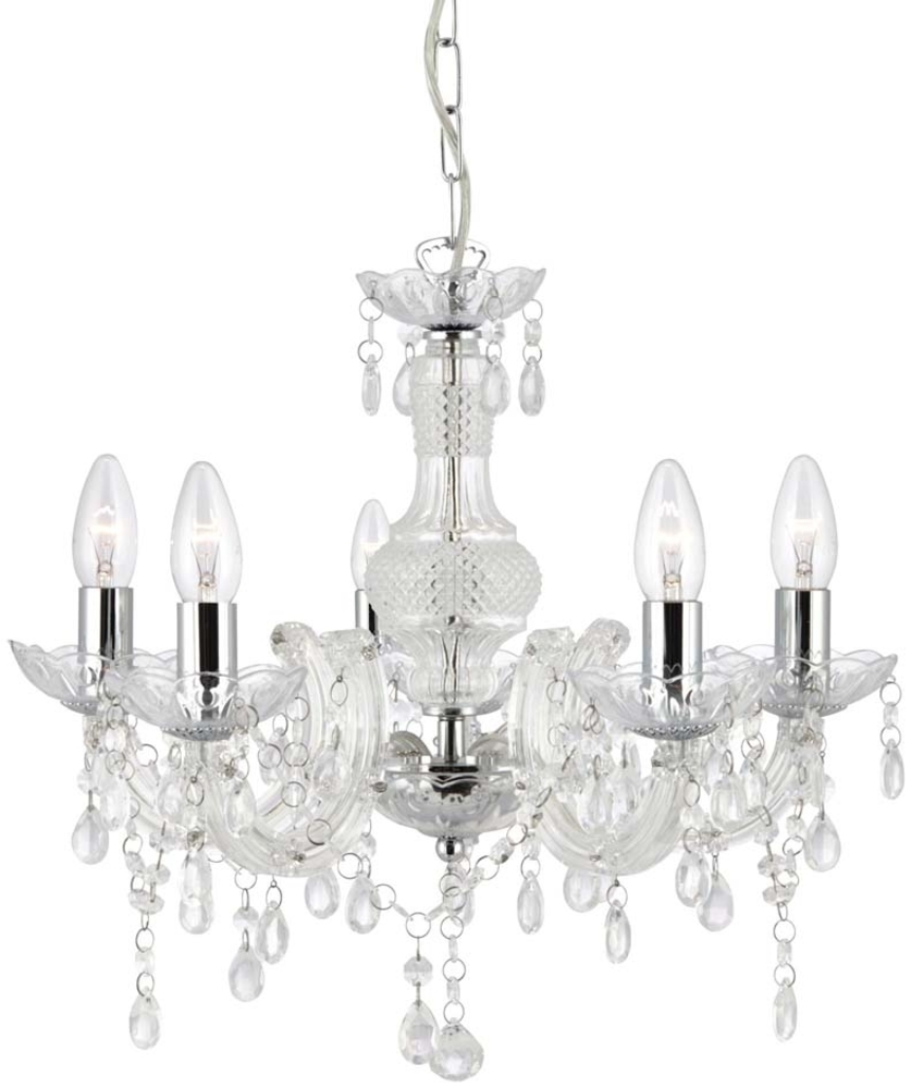 Deckenleuchte, Chrom, H 93 cm, MARIE THERESE Bild 1