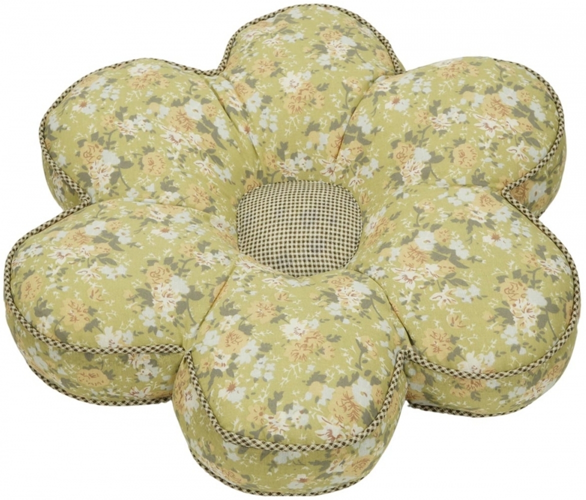 Stuhlauflage Blume grün ca. Ø 42 cm – Sitzpolster Bild 1