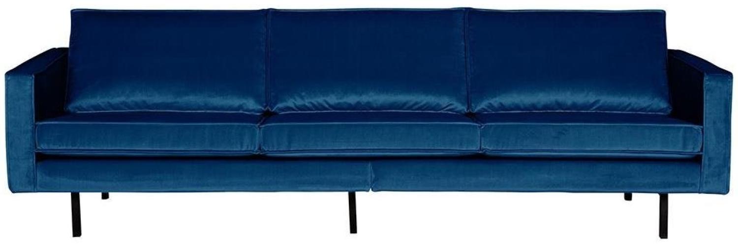 BePureHome Rodeo Sofa Samt Blau 3 Sitzer Bild 1