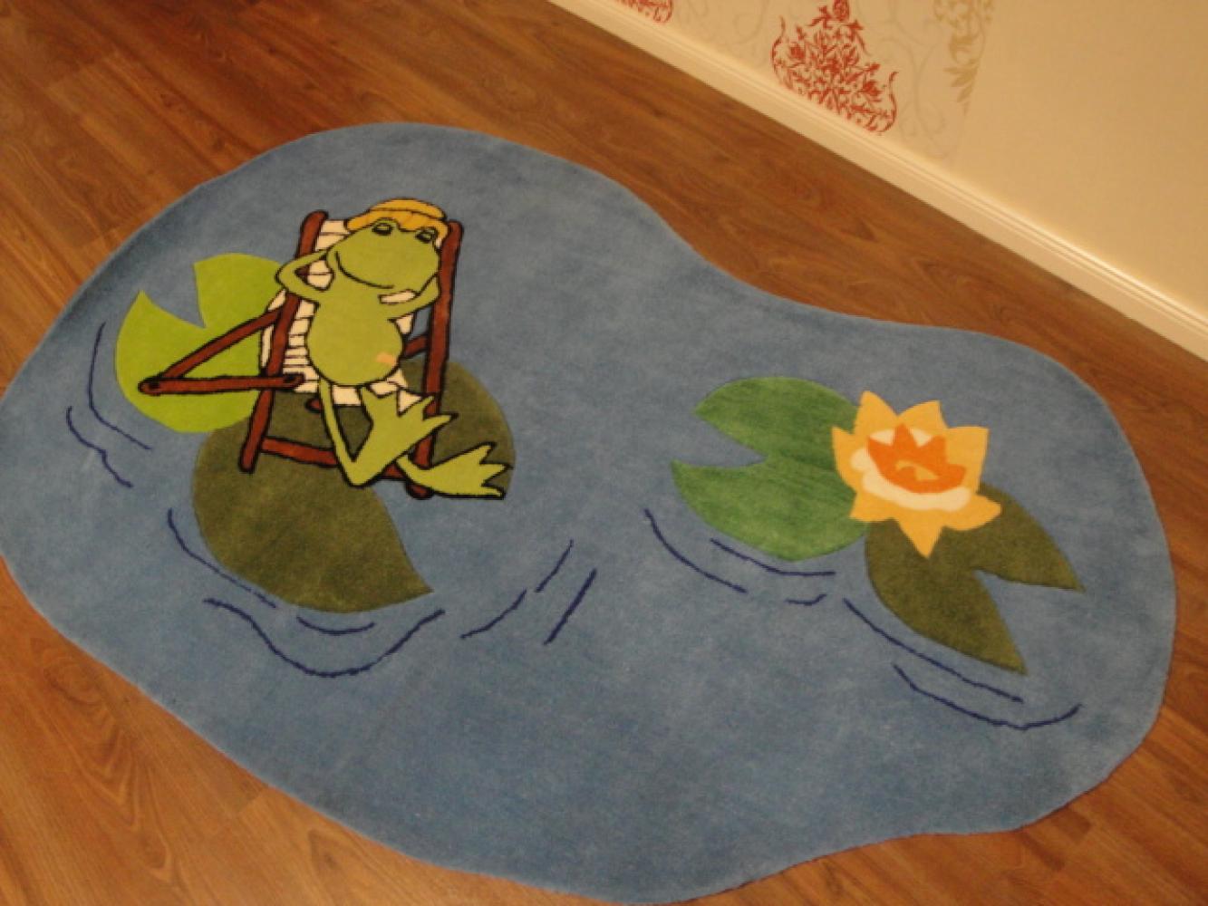 Kinderteppich- Quaker, der Großmaul frosch 180 x 120 cm Gustav und seine Freunde Bild 1