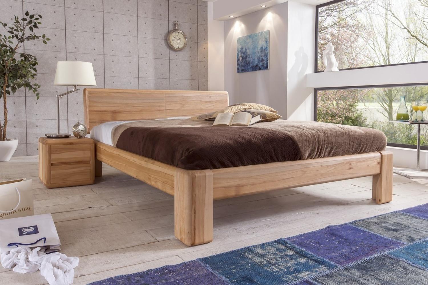 Doppelbett 160x200 cm Kernbuche massiv Verona Bild 1