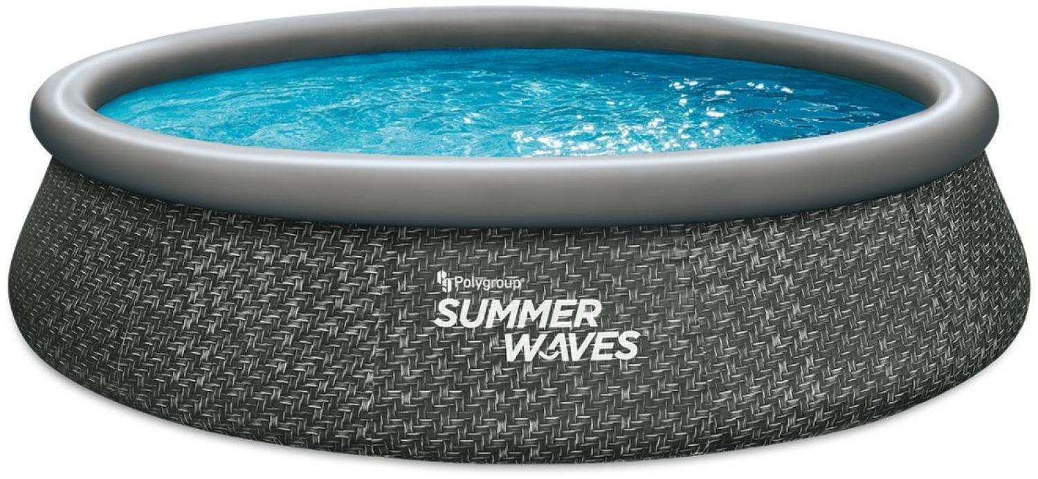 Summer Waves Pool Set Dark Herringbone 3,96m x 84cm 7147 Liter Quick Up Pool Bild 1