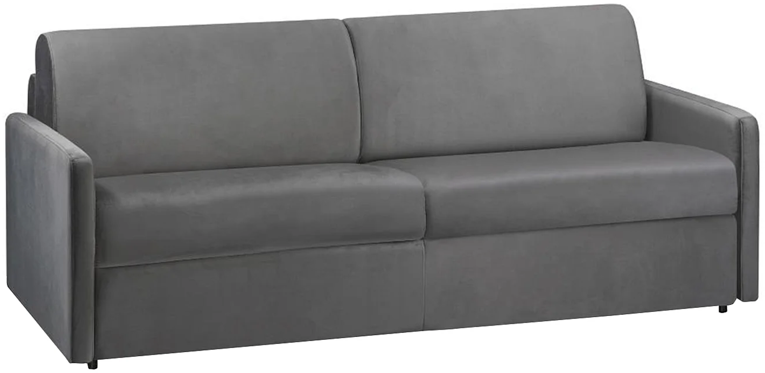 Schlafsofa 4-Sitzer Samt CALIFE - Anthrazit - Liegefläche: 160 cm - Matratzenhöhe: 18 cm Bild 1