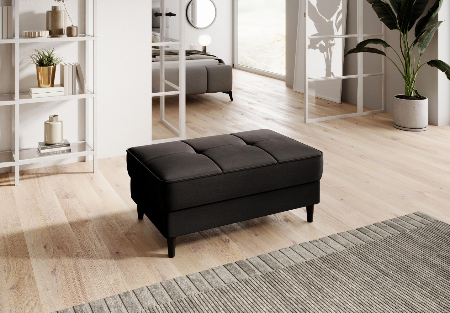 Bellis, Fußhocker, Dunkelbraun Bild 1