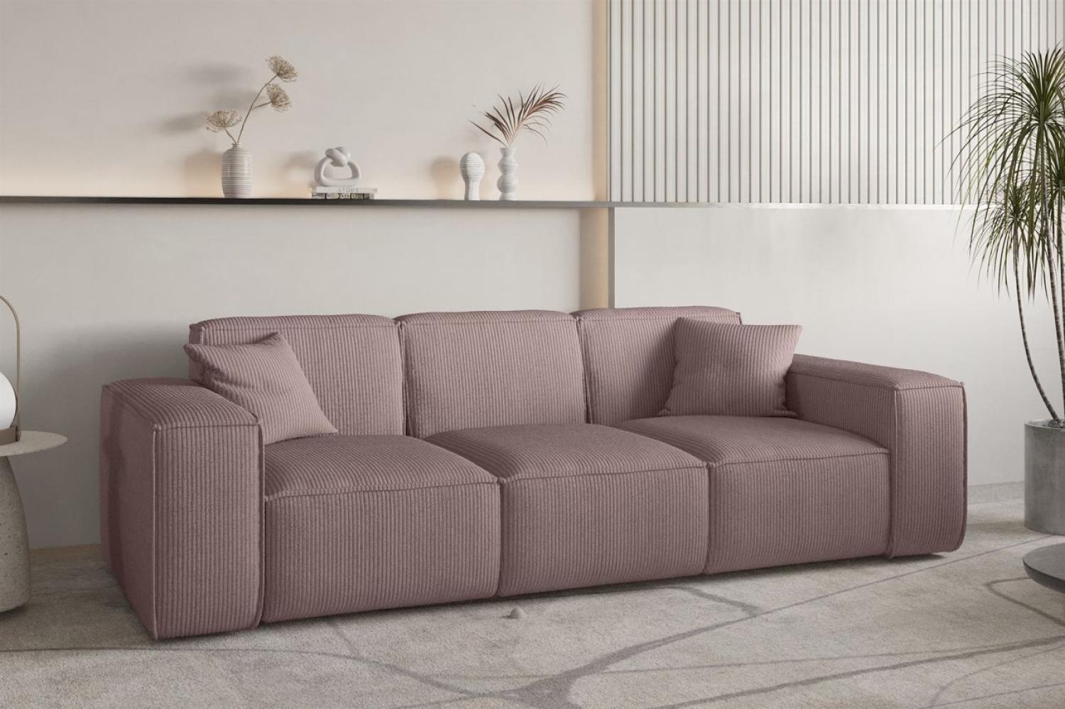 Sofa Designersofa CELES PREMIUM 3-Sitzer in Stoff Scala Lavendel Bild 1