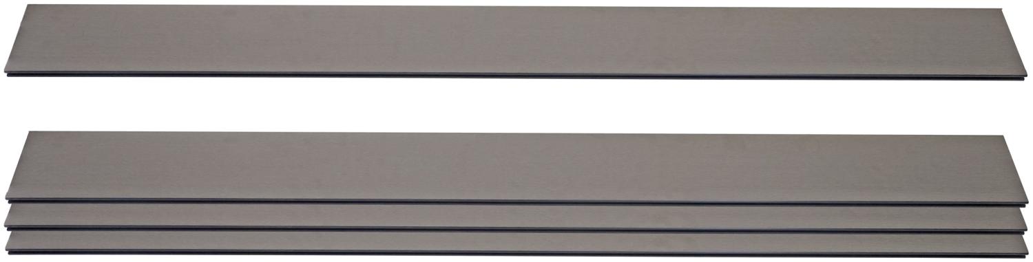 4er Set Latten für WPC-Sichtschutz Sarthe, Bretter Windschutz, ca. 1qm ~ 180cm, grau Bild 1