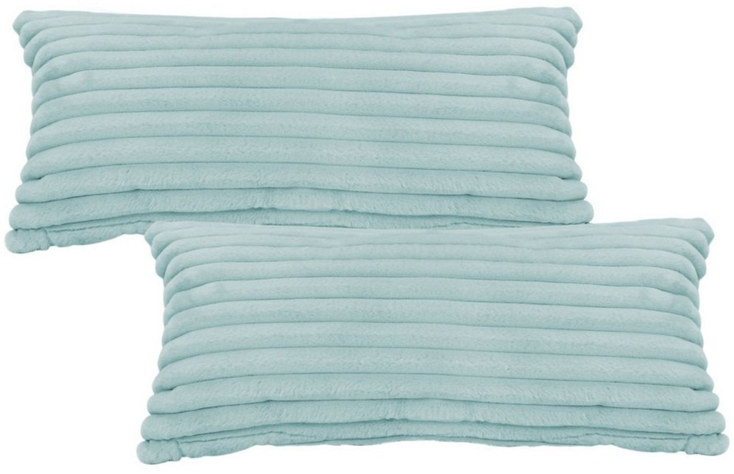 KEAYOO Bettwäsche Flauschiger Kunstfell-Streifen, 2 teilig, Plüsch Bettwäsche 135x200 cm für Winter Kissenbezug 80x80 cm Bild 1