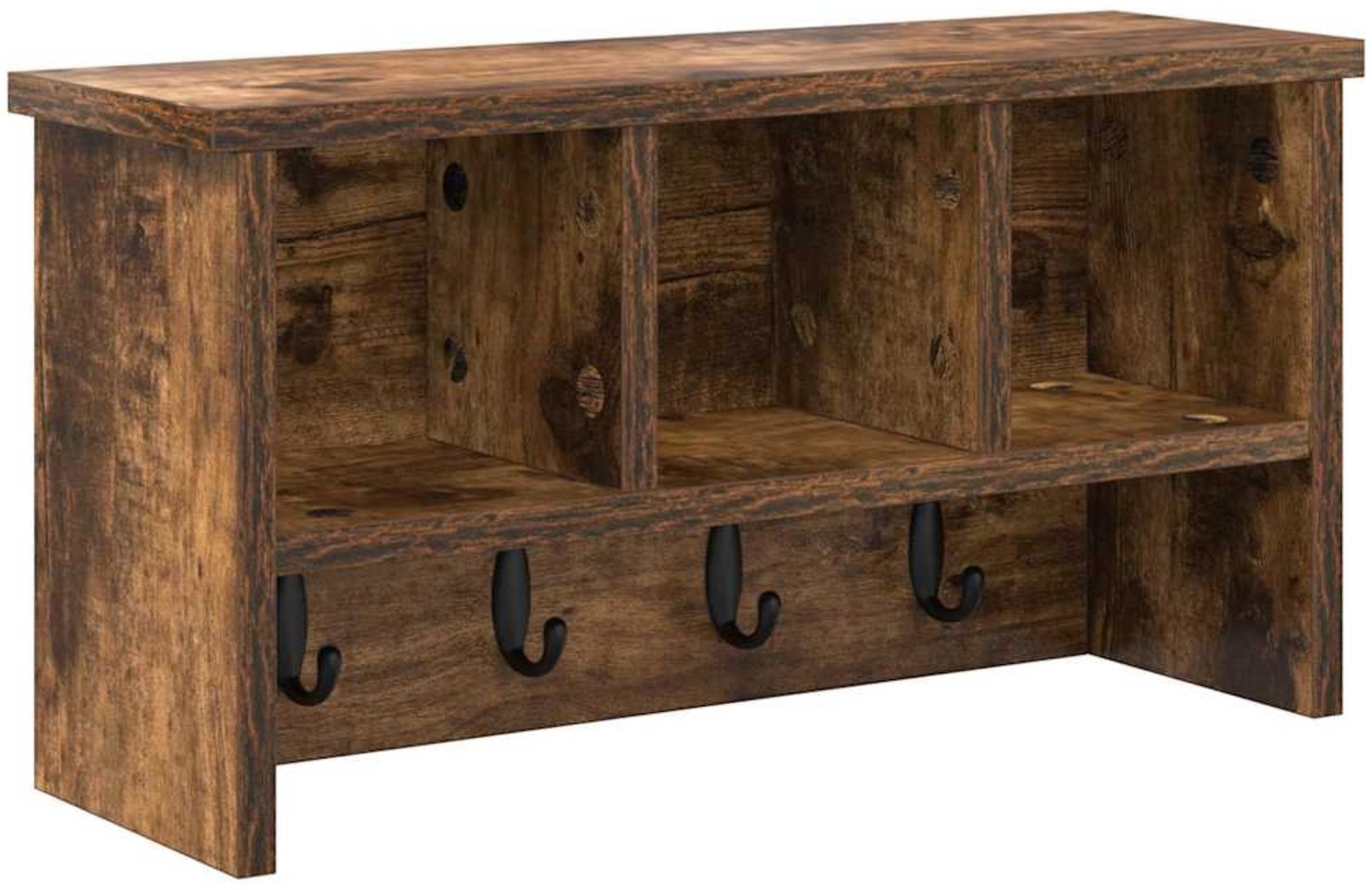 vidaXL Wandmontierter Kleiderständer Räuchereiche 50 x 16 x 26 cm 874311 Bild 1