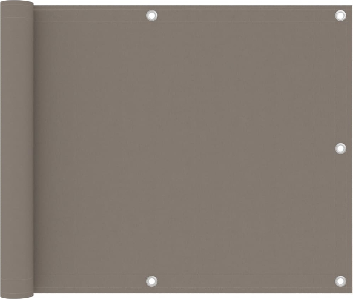 vidaXL Balkon-Sichtschutz Taupe 75x600 cm Oxford-Gewebe 134987 Bild 1