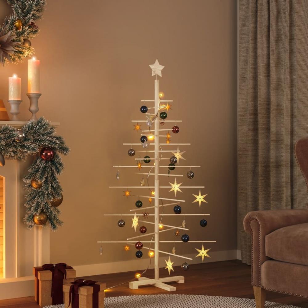 vidaXL Weihnachtsbaum Holz zum Schmücken 150 cm Massivholz Kiefer 357990 Bild 1