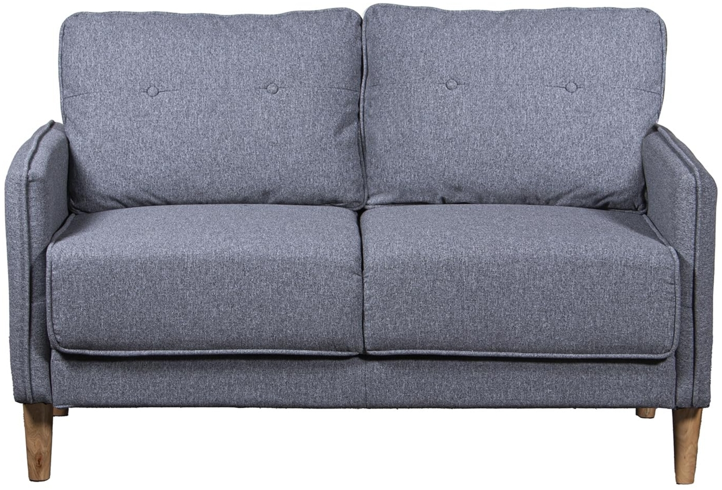 DRW Sofa, Polyester und Holz Gummi, grau, 131 x 75 x 86 cm Bild 1