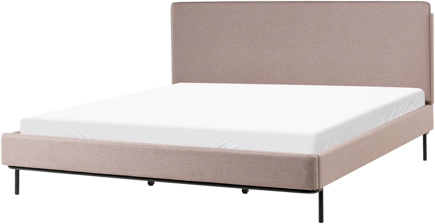 Bett mit Lattenrost Stoff CORIO 180 x 200 cm Taupe Bild 1
