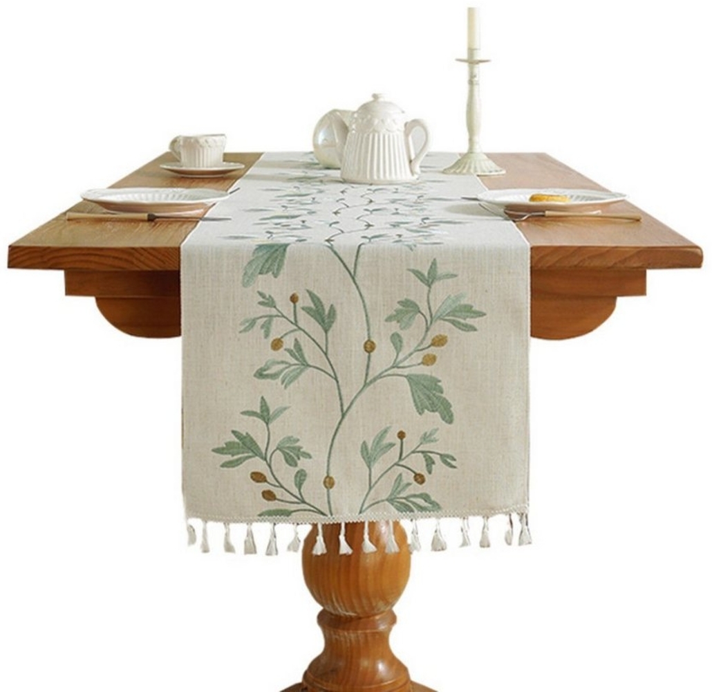BYSURE Tischläufer, Frühling Blätter Tischläufer Esstisch Deko Wohnkultur Bild 1