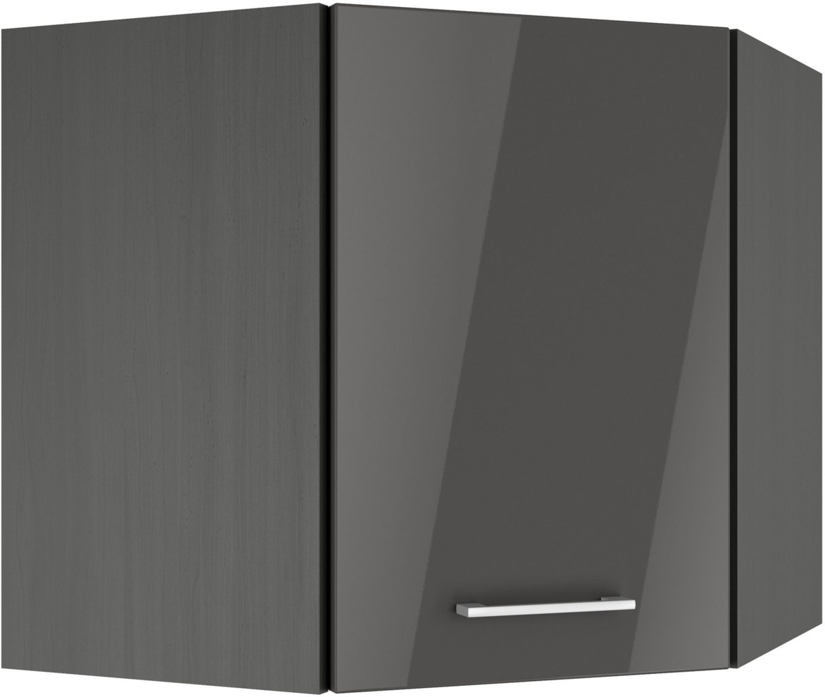KOCHSTATION Eckhängeschrank KS-Milan Eckhängeschrank 60x60 cm, matte oder hochglänzende Fronten Bild 1
