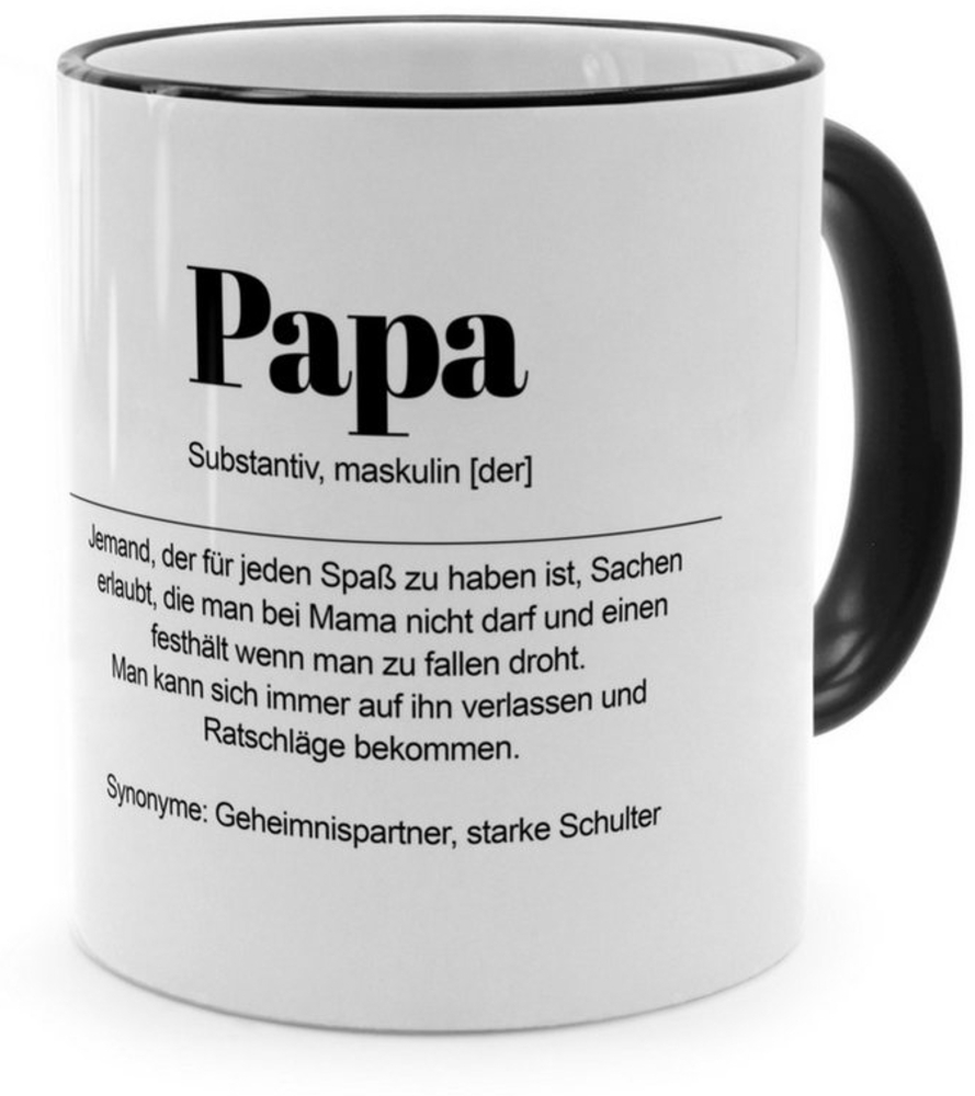 PhotoFancy Tasse mit Definition 'Papa' - Tasse mit Spruch, Tasse Standard - Henkel & Rand: Schwarz Bild 1