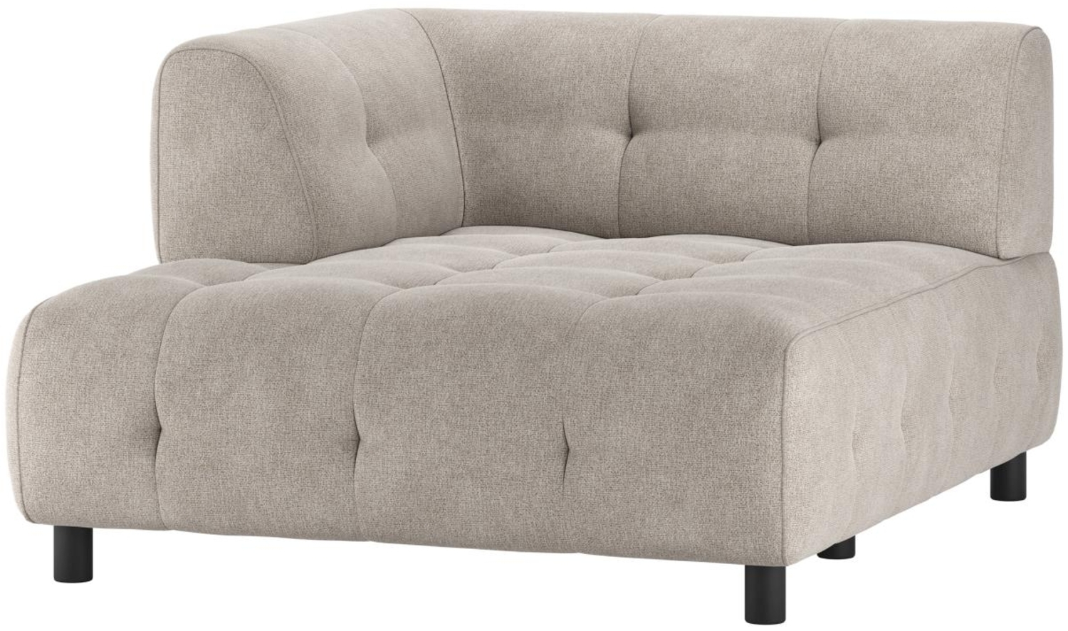 Modulsofa Louis Chaiselongue aus Flachgewebe Links, Hellgrau Bild 1