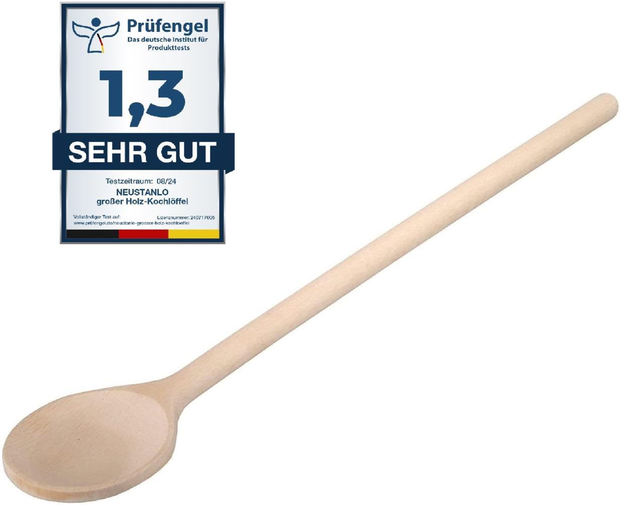 Neustanlo | XXL Kochlöffel | 80 cm Länge | aus robustem Holz | ideal für großes Kochgeschirr | langlebig & hitzebeständig | natürlich und umweltfreundlich Bild 1