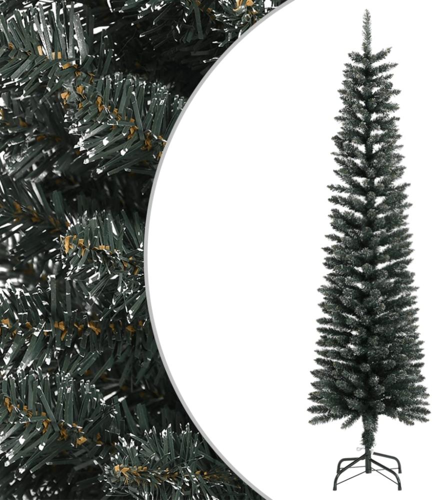 vidaXL Künstlicher Weihnachtsbaum mit Ständer Schlank Grün 180 cm PVC 345185 Bild 1