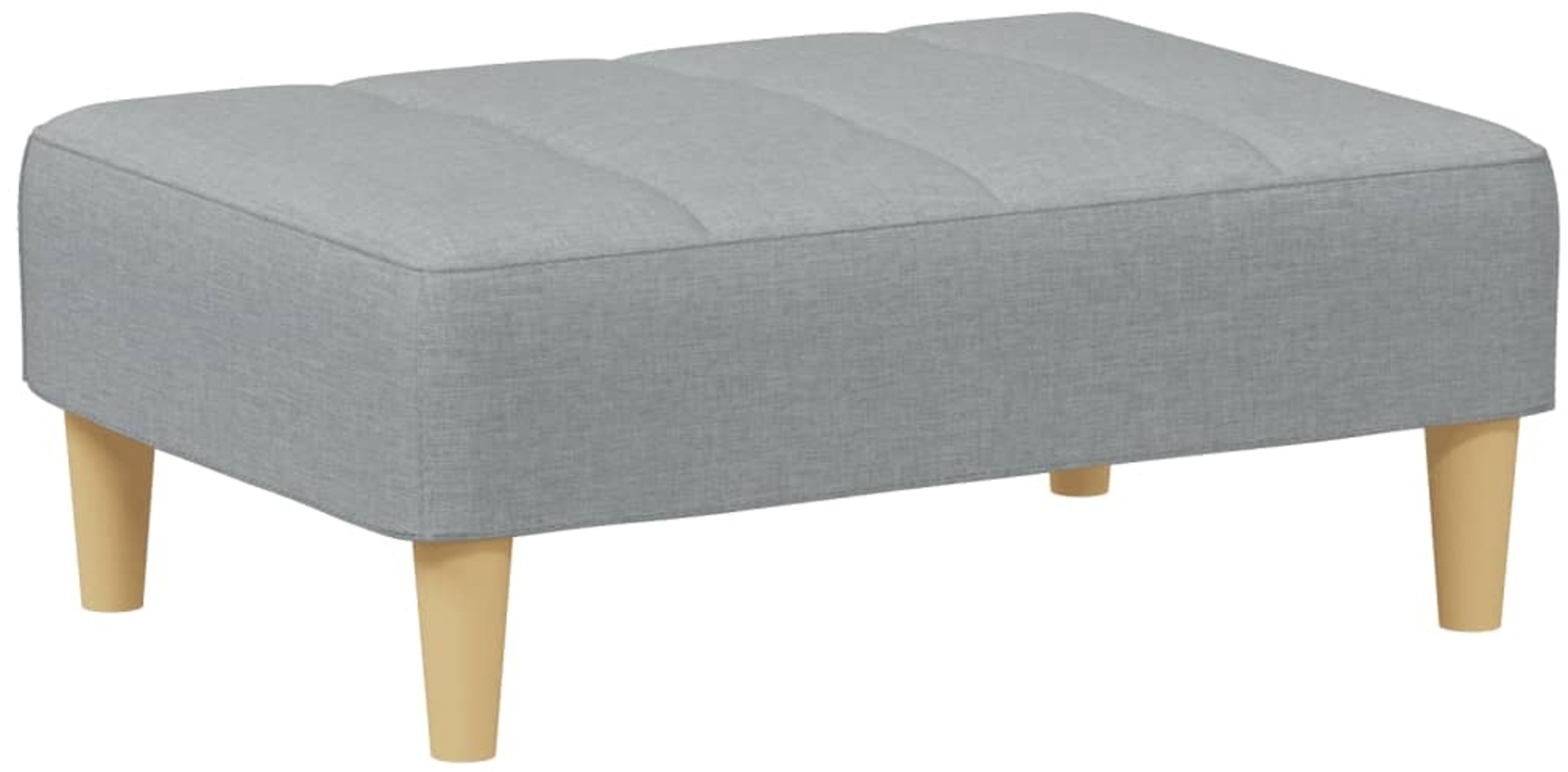 vidaXL Fußhocker Hellgrau 77x55x31 cm Stoff 4007362 Bild 1