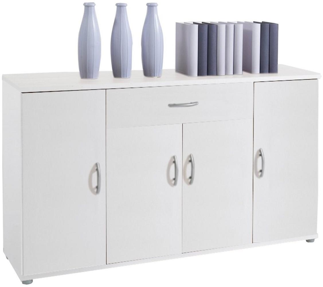 Sideboard >Lissy< in Weiß aus Kunststoff - 118x70x30cm (BxHxT) Bild 1