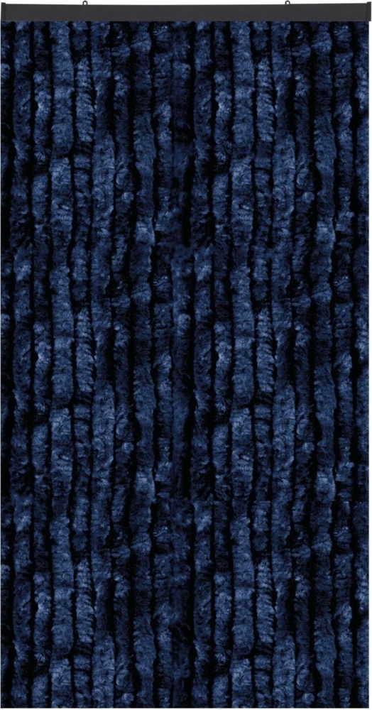 Flauschvorhang in Sondergröße - Türvorhang Breite: 120cm - Länge: 300cm, Dunkelblau Bild 1