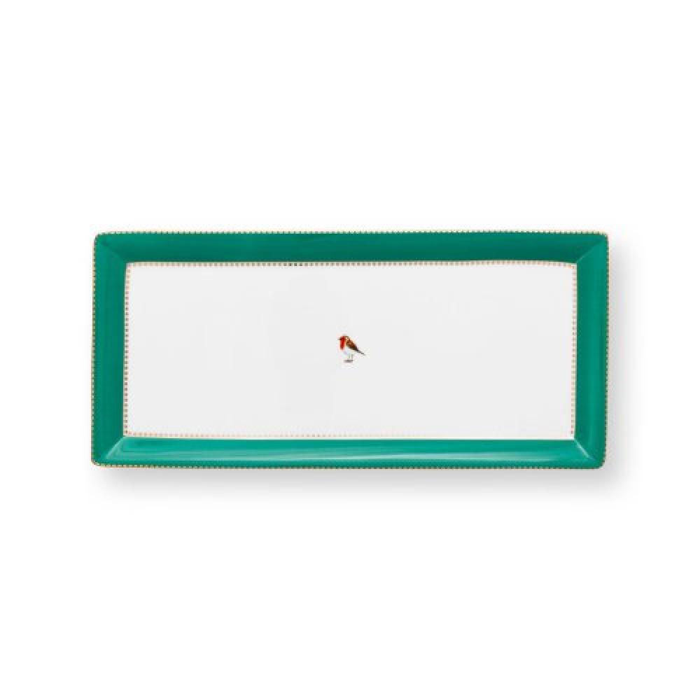 Pip Studio Kuchenplatte Love Birds Rechteckig Emerald (33,3x15,5cm) 51.018.156 Bild 1