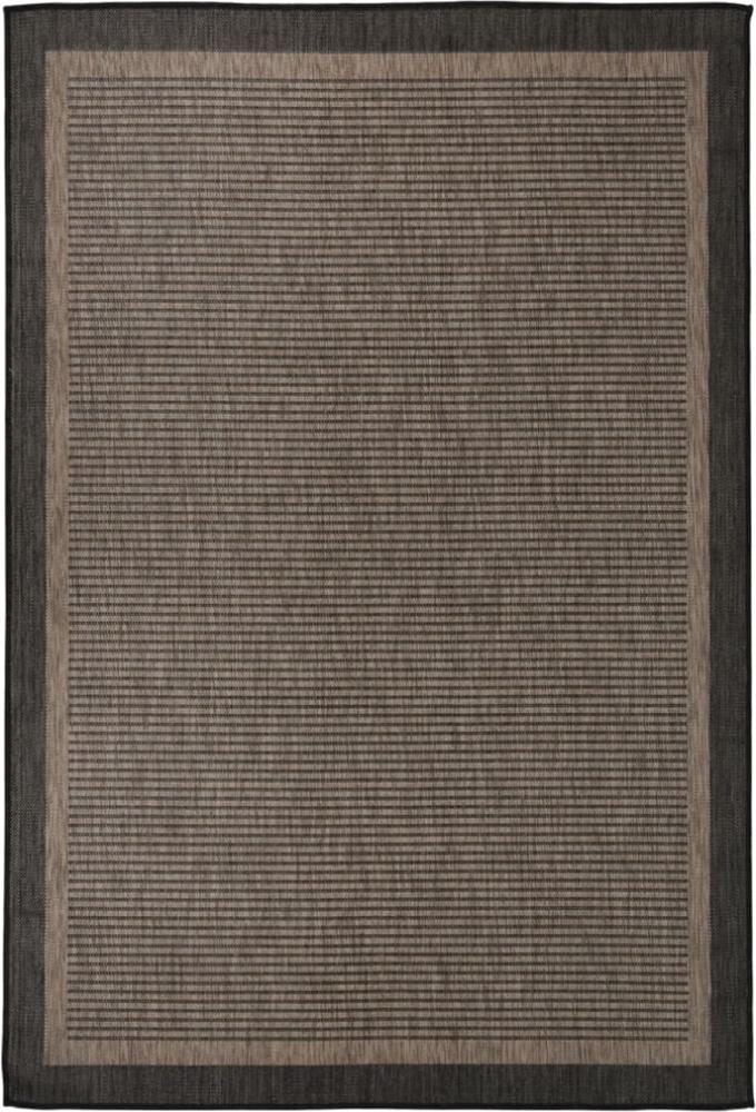 vidaXL Outdoor-Teppich Flachgewebe 160x230 cm Dunkelbraun Bild 1