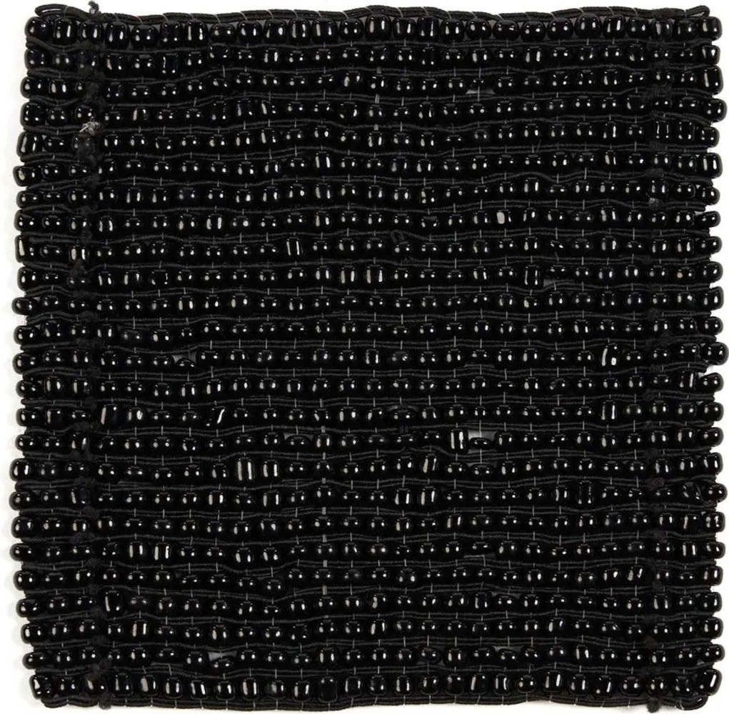 Der Perles Untersetzer - Schwarz - Schwarz - 11x11x1cm Bild 1
