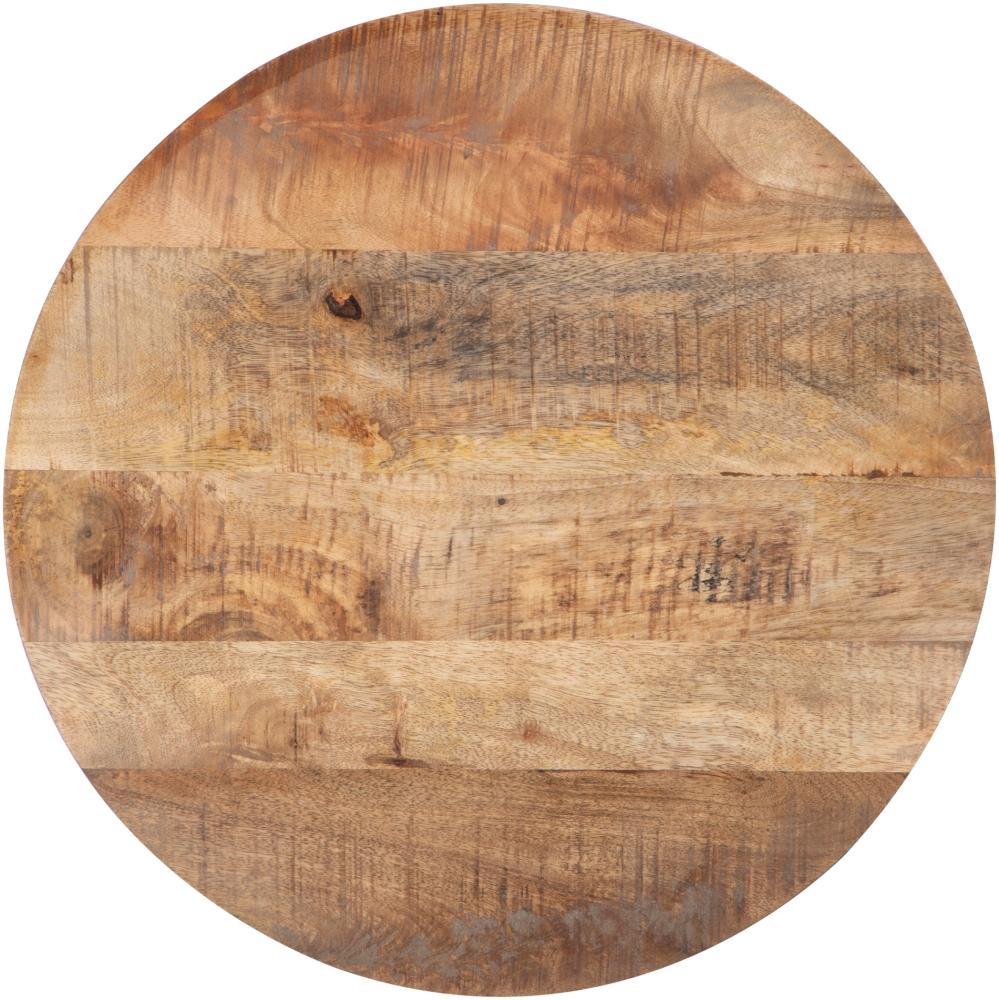 Beistelltisch Ø 40x55 cm Dunkelbraun aus Mangoholz und Metall WOMO-Design Bild 1